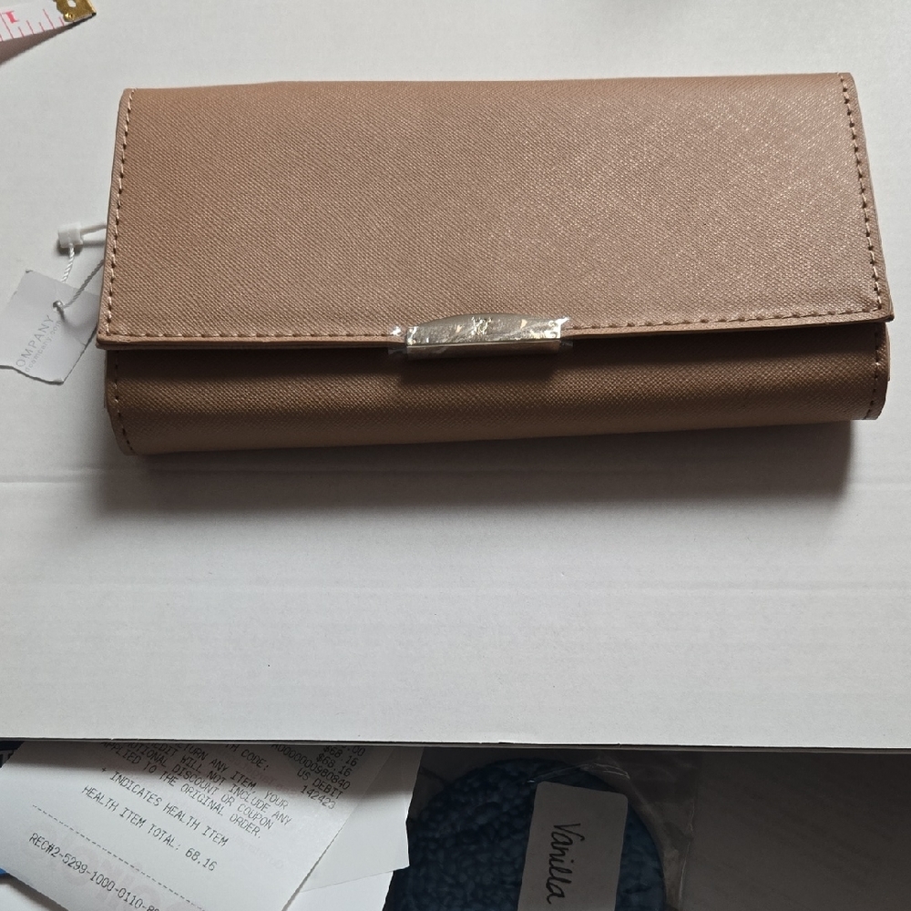 New York & Company Tan Clutch Wallet